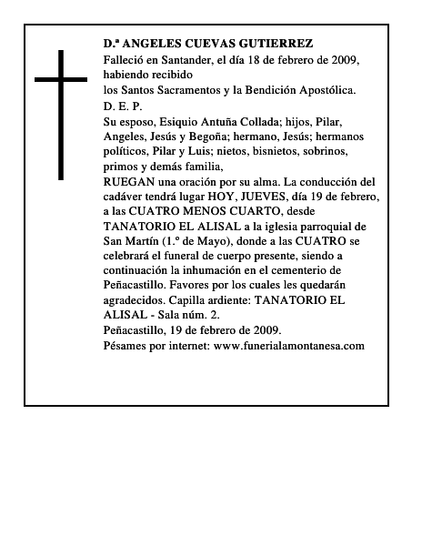 D.ª ANGELES CUEVAS GUTIERREZ