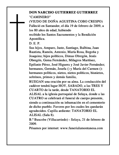 DON NARCISO GUTIERREZ GUTIERREZ