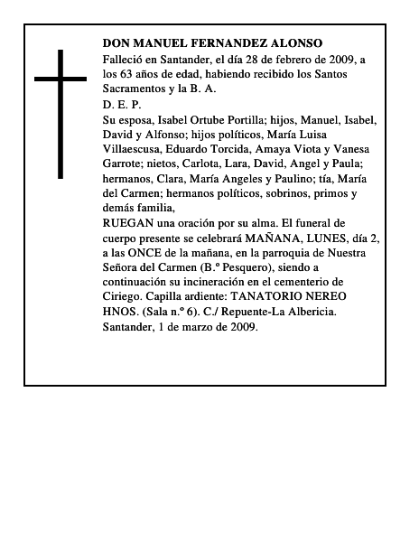 DON MANUEL FERNANDEZ ALONSO