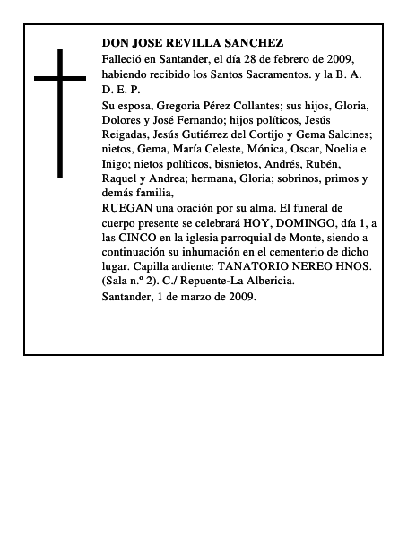 DON JOSE REVILLA SANCHEZ