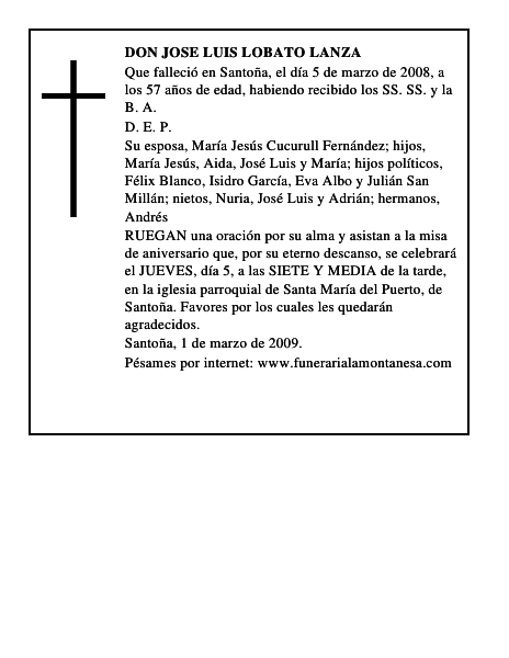 DON JOSE LUIS LOBATO LANZA