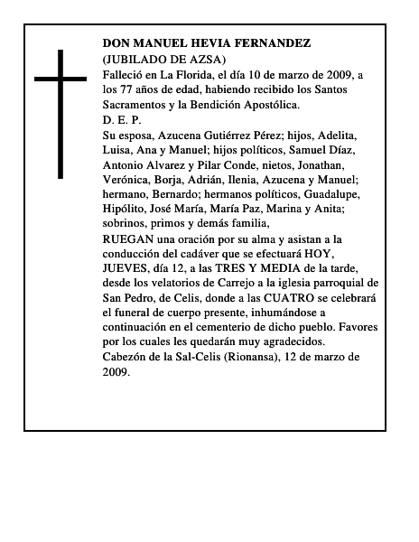 DON MANUEL HEVIA FERNANDEZ