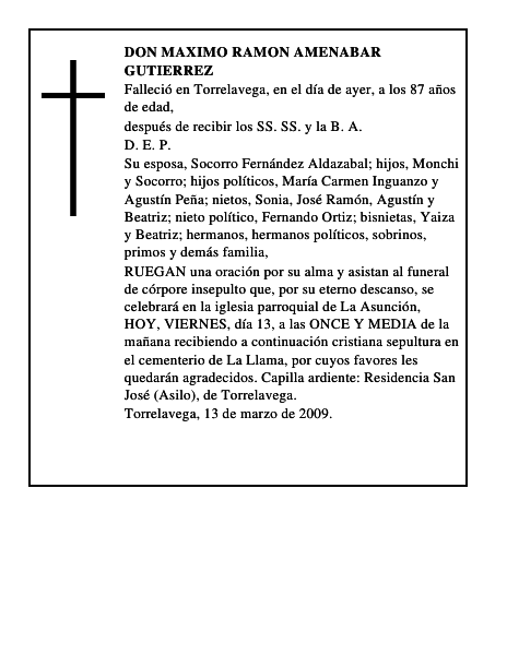 DON MAXIMO RAMON AMENABAR GUTIERREZ