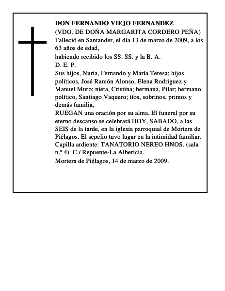 DON FERNANDO VIEJO FERNANDEZ