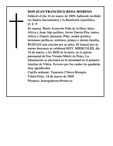 DON JUAN FRANCISCO REDA MORENO