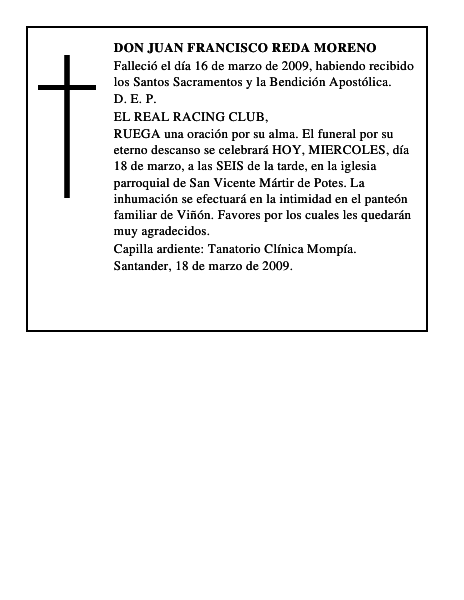 DON JUAN FRANCISCO REDA MORENO