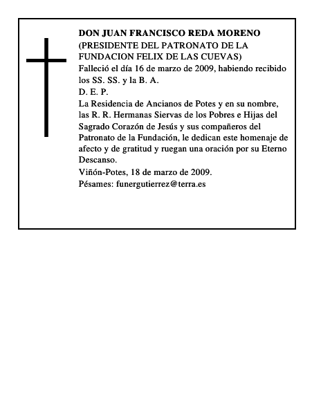 DON JUAN FRANCISCO REDA MORENO