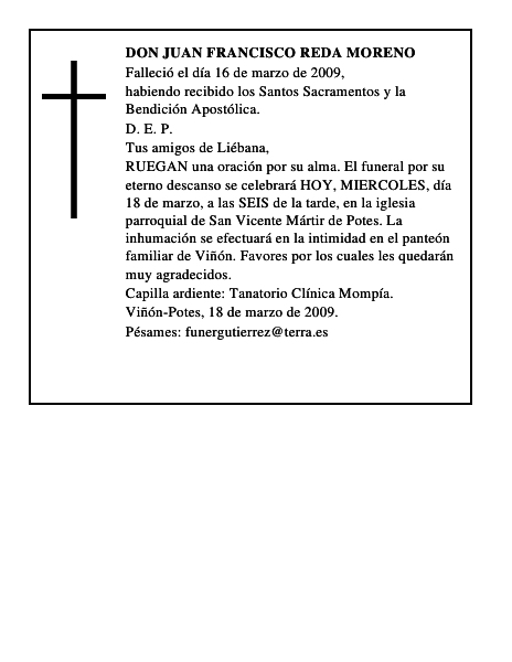 DON JUAN FRANCISCO REDA MORENO