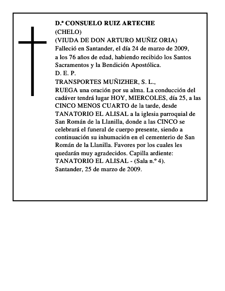 D.ª CONSUELO RUIZ ARTECHE