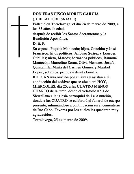 DON FRANCISCO MORTE GARCIA