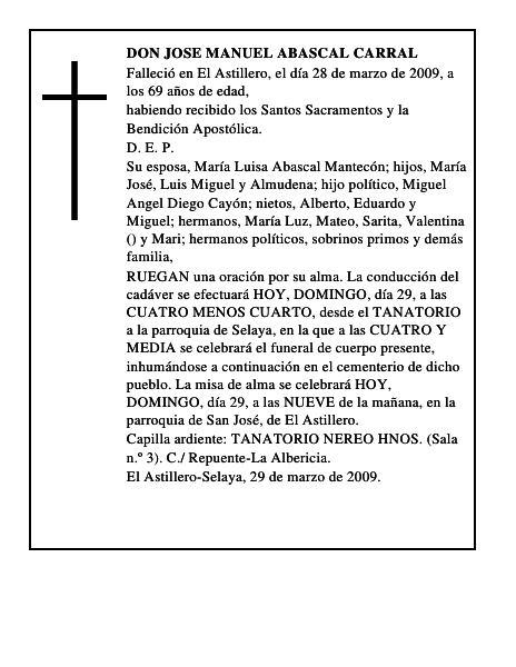 DON JOSE MANUEL ABASCAL CARRAL