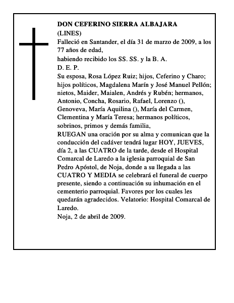 DON CEFERINO SIERRA ALBAJARA