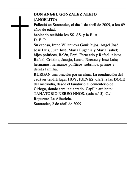 DON ANGEL GONZALEZ ALEJO