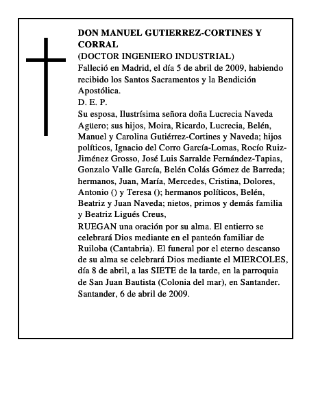 DON MANUEL GUTIERREZ-CORTINES Y CORRAL