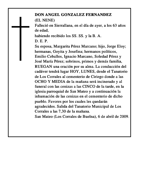 DON ANGEL GONZALEZ FERNANDEZ