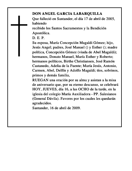 DON ANGEL GARCIA LABARQUILLA