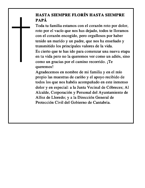 Hasta siempre Florín Hasta siempre Papá