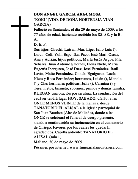 DON ANGEL GARCIA ARGUMOSA