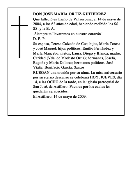 DON JOSE MARIA ORTIZ GUTIERREZ