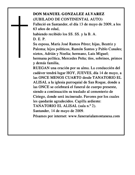 DON MANUEL GONZALEZ ALVAREZ
