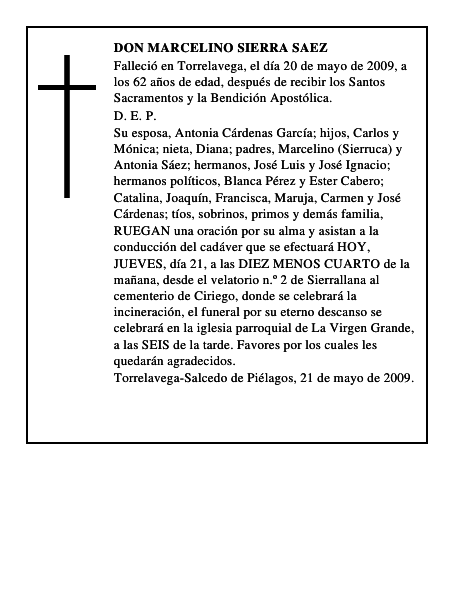 DON MARCELINO SIERRA SAEZ