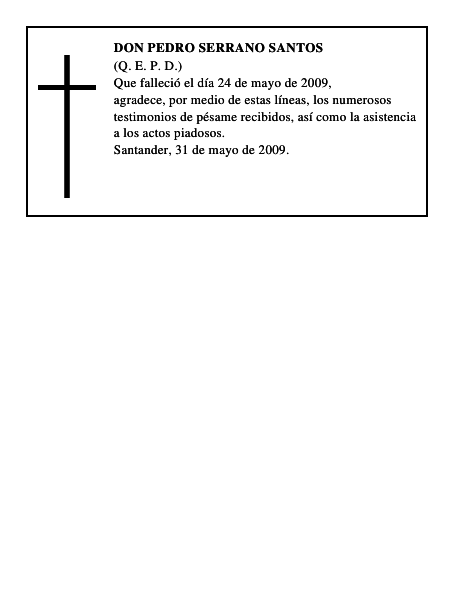 DON PEDRO SERRANO SANTOS