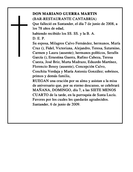 DON MARIANO GUERRA MARTIN