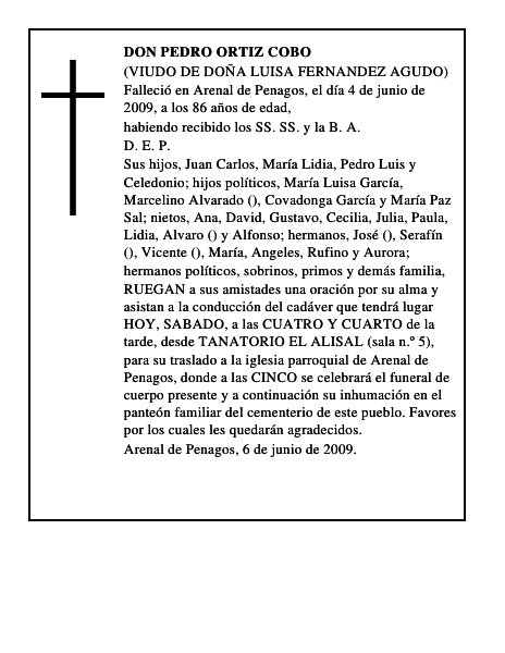 DON PEDRO ORTIZ COBO