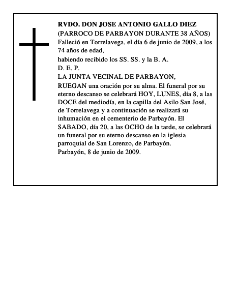 RVDO. DON JOSE ANTONIO GALLO DIEZ