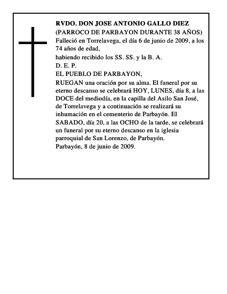 RVDO. DON JOSE ANTONIO GALLO DIEZ