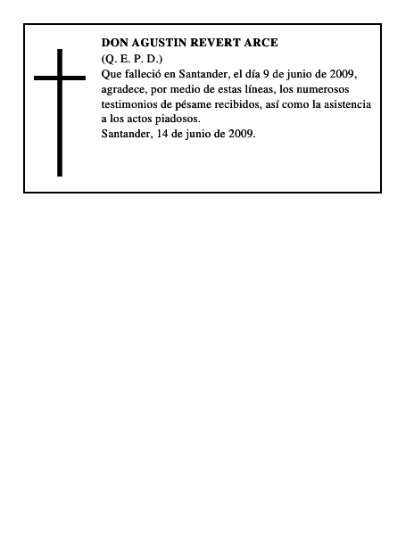 DON AGUSTIN REVERT ARCE