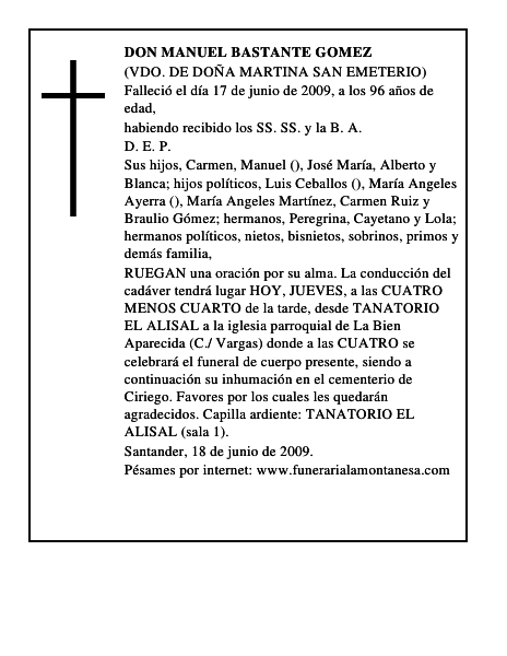 DON MANUEL BASTANTE GOMEZ