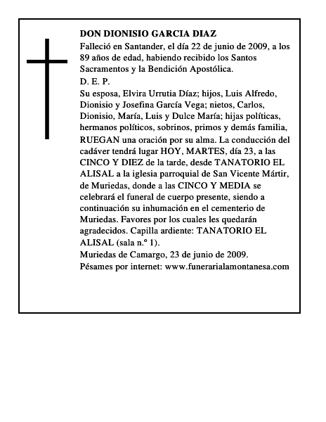 DON DIONISIO GARCIA DIAZ