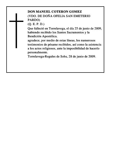 DON MANUEL COTERON GOMEZ