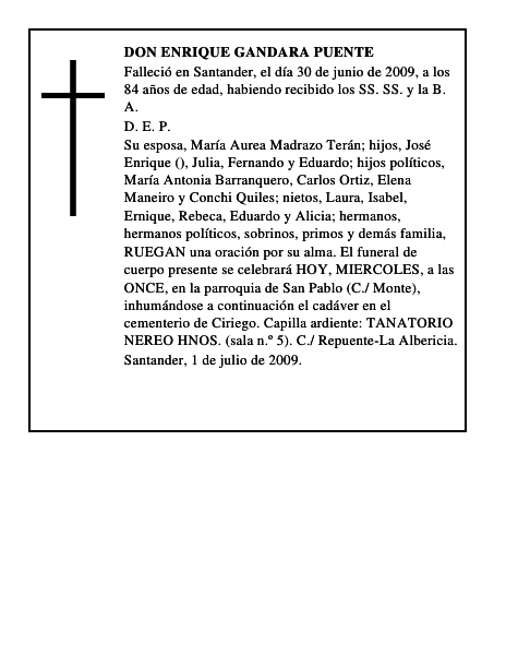 DON ENRIQUE GANDARA PUENTE