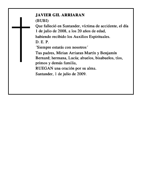 JAVIER GIL ARRIARAN