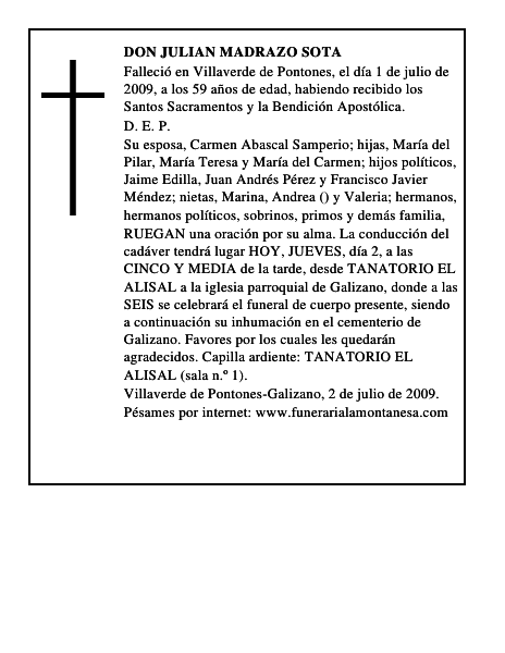 DON JULIAN MADRAZO SOTA