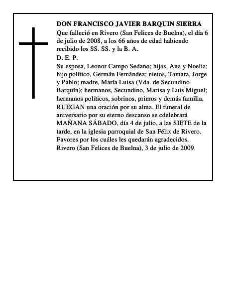 DON FRANCISCO JAVIER BARQUIN SIERRA
