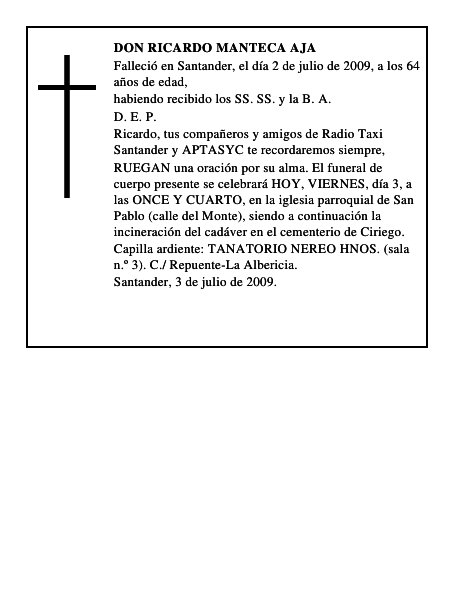 DON RICARDO MANTECA AJA