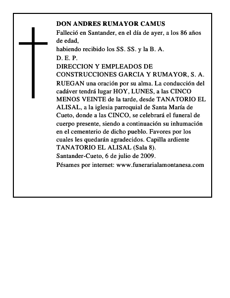 DON ANDRES RUMAYOR CAMUS