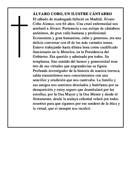 Álvaro Cobo, un ilustre cántabro