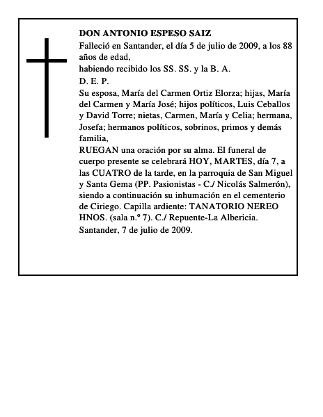 DON ANTONIO ESPESO SAIZ