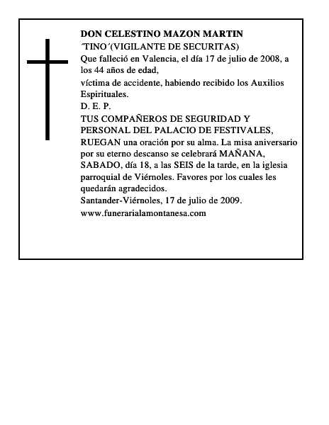 DON CELESTINO MAZON MARTIN