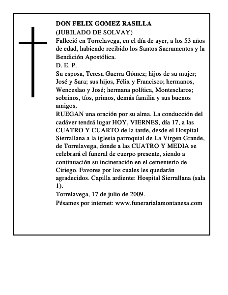 DON FELIX GOMEZ RASILLA