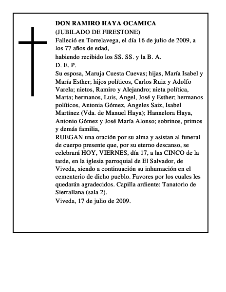 DON RAMIRO HAYA OCAMICA