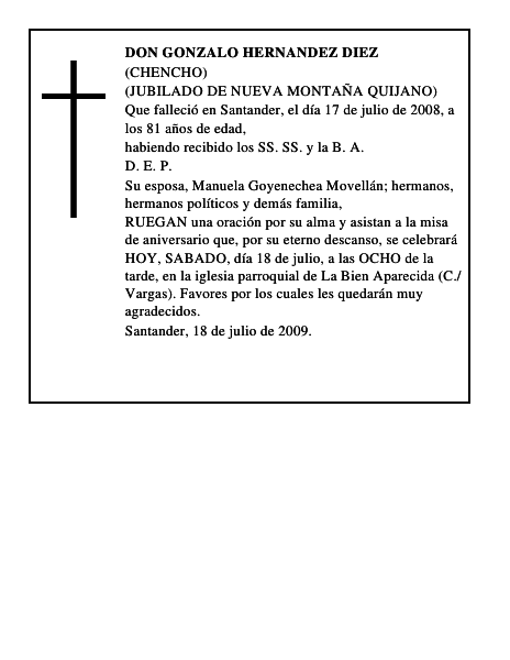 DON GONZALO HERNANDEZ DIEZ