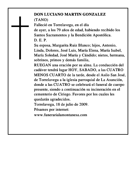 DON LUCIANO MARTIN GONZALEZ