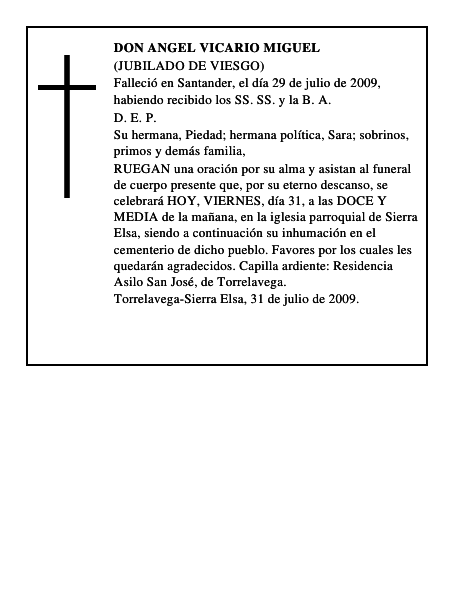 DON ANGEL VICARIO MIGUEL