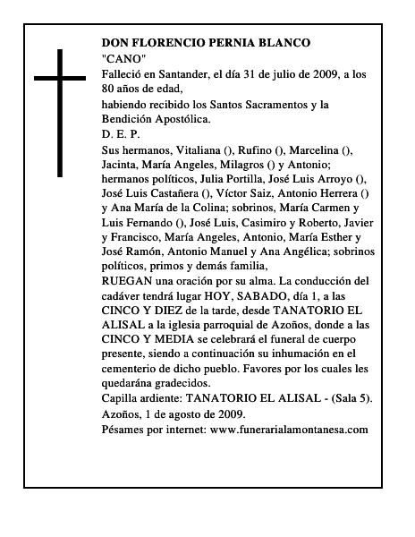 DON FLORENCIO PERNIA BLANCO
