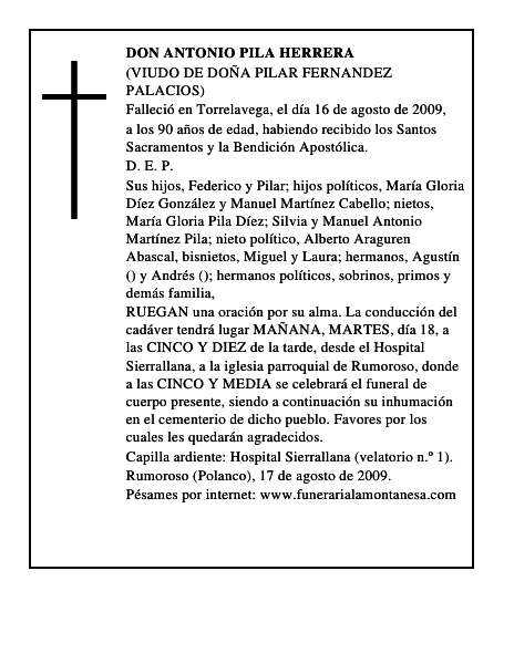 DON ANTONIO PILA HERRERA
